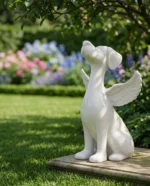 Angel Dog Ceramic Urn for Ashes – Dog Memorial Urn - Image 5