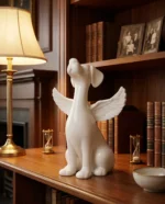 Angel Dog Ceramic Urn for Ashes – Dog Memorial Urn - Image 6