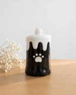 Candle-Shaped Ceramic Pet Urn for Ashes - Black - Image 4