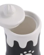 Candle-Shaped Ceramic Pet Urn for Ashes - Black - Image 3