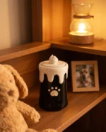 Candle-Shaped Ceramic Pet Urn for Ashes - Black - Image 5