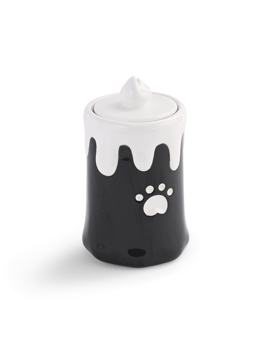 candle-shaped-ceramic-pet-urn-for-ashes-8 Candle-Shaped Ceramic Pet Urn for Ashes - Black - Image 1