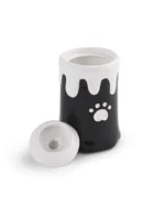 Candle-Shaped Ceramic Pet Urn for Ashes - Black - Image 2