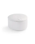 Dual Compartment Ceramic Pet Urn for Ashes