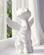 Angel Cat Ceramic Urn for Ashes – Cat Memorial Urn - Image 4