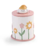 Floral Garden Ceramic Dog Urn for Ashes – Yellow Hat Dog