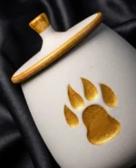 Gold Paw Print Ceramic Pet Urn for Ashes - Image 5