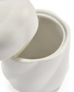 White Ceramic Paw Print Pet Urn for Ashes - Image 3