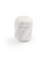 White Ceramic Paw Print Pet Urn for Ashes