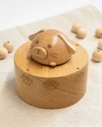Wooden Dog Music Box Urn for Ashes - Image 4