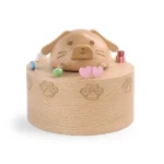 Wooden Dog Music Box Urn for Ashes