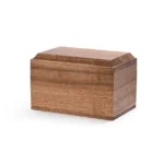 Bevel Solid Walnut Cremation Urn for Ashes