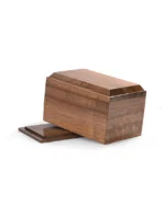 Bevel Solid Walnut Cremation Urn for Ashes - Image 2