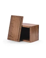 Bevel Solid Walnut Cremation Urn for Ashes - Image 3