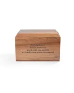 Bevel Solid Walnut Cremation Urn for Ashes - Image 4