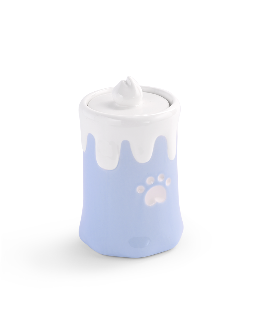 candle-shaped-ceramic-pet-urn-for-ashes-5 Candle-Shaped Ceramic Pet Urn for Ashes - Light Blue - Image 1