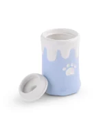 Candle-Shaped Ceramic Pet Urn for Ashes - Light Blue - Image 2