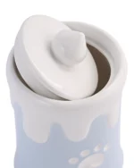 Candle-Shaped Ceramic Pet Urn for Ashes - Light Blue - Image 3