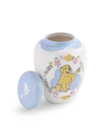 Ceramic Pet Urn for Ashes – Custom Hand-Painted Cartoon Portrait Memorial - Image 2