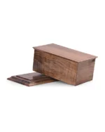 Classic Walnut Flat-Top Cremation Urn for Ashes - Image 2