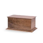 Classic Walnut Flat-Top Cremation Urn for Ashes
