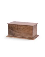 Classic Walnut Flat-Top Cremation Urn for Ashes