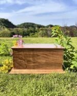 Classic Walnut Flat-Top Cremation Urn for Ashes - Image 4