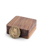 Custom 3D Relief Portrait Keepsake Box – Solid Walnut & Brass Pet Memorial Box - Image 2