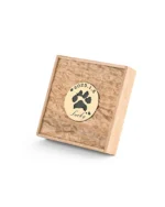 Custom Textured Wood Pet Memorial Plaque – Engraved Brass Disc - Image 2
