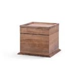 Dual-Layer Walnut Cremation Urn for Ashes