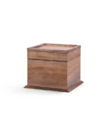 Dual-Layer Walnut Cremation Urn for Ashes