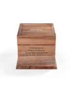 Dual-Layer Walnut Cremation Urn for Ashes - Image 4