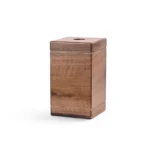 Eternal Flame Solid Walnut Square Urn for Ashes