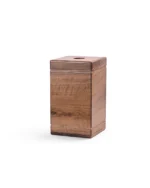 Eternal Flame Solid Walnut Square Urn for Ashes