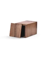 Eternal Flame Solid Walnut Square Urn for Ashes - Image 3