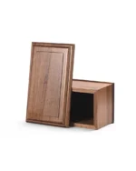 Modern Walnut Flat-Top Cremation Urn for Ashes - Image 3