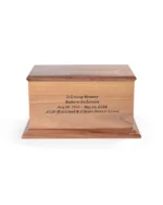 Modern Walnut Flat-Top Cremation Urn for Ashes - Image 4