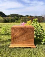Monolith Solid Walnut Cremation Urn for Ashes - Image 4