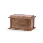 Roman Column Walnut Cremation Urn for Ashes