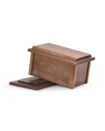 Roman Column Walnut Cremation Urn for Ashes - Image 2