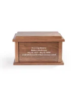 Roman Column Walnut Cremation Urn for Ashes - Image 4