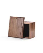 Subtle Cross Engraved Walnut Cremation Urn for Ashes - Image 3