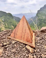 Triangular Pyramid Walnut Urn for Ashes - Image 5