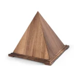 Triangular Pyramid Walnut Urn for Ashes