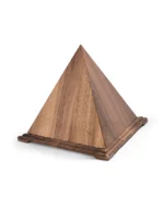 Triangular Pyramid Walnut Urn for Ashes