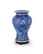 Blue Butterfly Cloisonne Cremation Urn