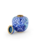Blue Floral Cloisonne Keepsake Urn - Image 2