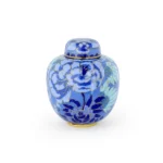 Blue Floral Cloisonne Keepsake Urn