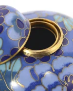 Blue Floral Cloisonne Keepsake Urn - Image 3