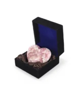Blush Pink & White Floral Cloisonne Heart Keepsake Urn with Stand - Image 4